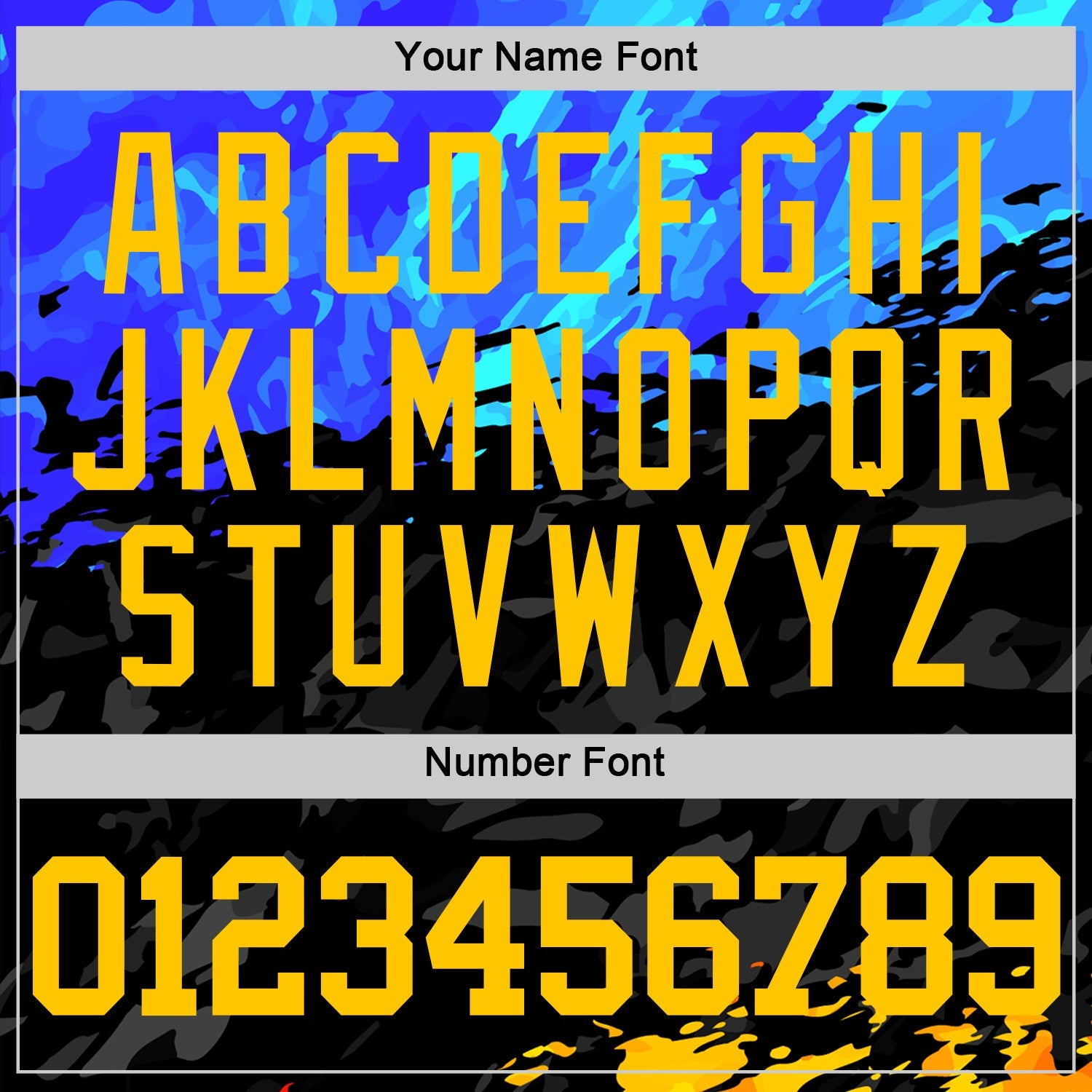 Custom Figure Yellow Royal-Black Splash Round Neck Sublimation Basketball Suit Jersey