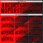 Custom Red Black Line Round Neck Sublimation Basketball Suit Jersey