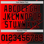 Custom Red Black Line Round Neck Sublimation Basketball Suit Jersey