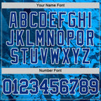 Custom Tie Dye Royal-White Round Neck Sublimation Basketball Suit Jersey