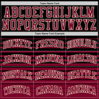 Custom Black Maroon-Cream Pinstripe Fade Fashion Round Neck Sublimation Basketball Suit Jersey