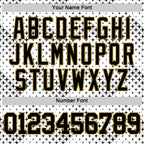 Custom White Black-Old Gold Geometric Shape Round Neck Sublimation Basketball Suit Jersey