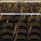 Custom Black Old Gold Splash Round Neck Sublimation Basketball Suit Jersey