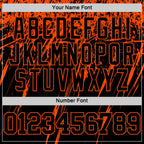 Custom Black Orange Splash Round Neck Sublimation Basketball Suit Jersey