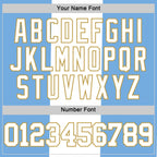 Custom Light Blue White-Old Gold Argentinian Flag Round Neck Sublimation Basketball Suit Jersey