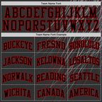 Custom Black Red Line Round Neck Sublimation Basketball Suit Jersey