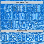 Custom Royal White Wave Round Neck Sublimation Basketball Suit Jersey