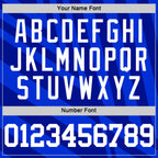 Custom Royal White-Navy Line Round Neck Sublimation Basketball Suit Jersey