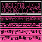 Custom Black Pink Pinstripe Fade Fashion Round Neck Sublimation Basketball Suit Jersey