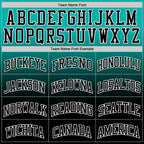 Custom Aqua Black-White Fade Fashion Round Neck Sublimation Basketball Suit Jersey