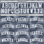 Custom Steel Gray White Line Round Neck Sublimation Basketball Suit Jersey