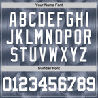 Custom Steel Gray White Line Round Neck Sublimation Basketball Suit Jersey