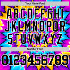 Custom Tie Dye Black-White Round Neck Sublimation Basketball Suit Jersey