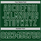 Custom Green White Geometric Shape Round Neck Sublimation Basketball Suit Jersey