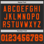 Custom Black Orange Mesh Authentic Throwback Football Jersey