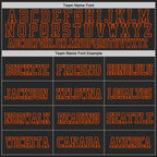 Custom Black Orange Mesh Authentic Throwback Football Jersey