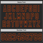 Custom Black Orange Mesh Authentic Throwback Football Jersey