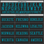 Custom Black Pink-Teal Mesh Authentic Throwback Football Jersey