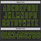 Custom Black Neon Green Mesh Authentic Throwback Football Jersey