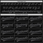 Custom Black Steel Gray Authentic Throwback Baseball Jersey