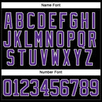 Custom Black Purple-White Hockey Jersey