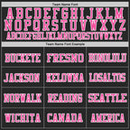 Custom Black Light Blue-Pink Mesh Authentic Football Jersey