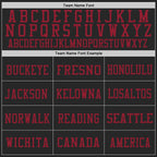 Custom Black Cardinal-Gray Mesh Authentic Football Jersey