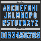 Custom Black Powder Blue-White Mesh Authentic Football Jersey