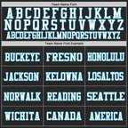 Custom Black Sky Blue-White Mesh Authentic Football Jersey