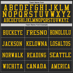 Custom Black Light Blue-Yellow Mesh Authentic Football Jersey