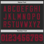 Custom Black Crimson Mesh Authentic Football Jersey