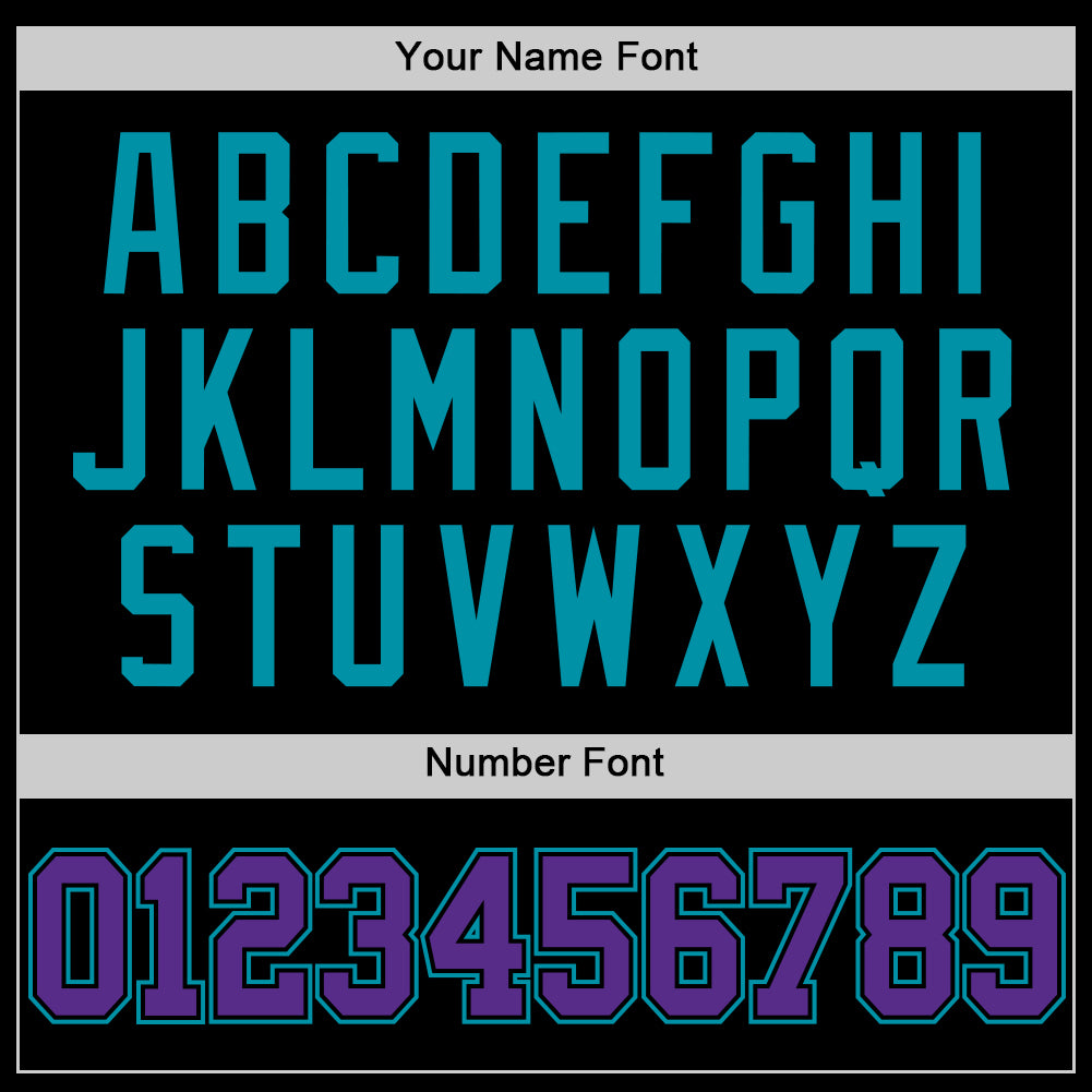 Custom Black Purple-Teal Authentic Throwback Basketball Jersey