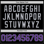 Custom Black Purple-Gray Authentic Basketball Jersey