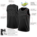 Custom Black Steel Gray Authentic Basketball Jersey