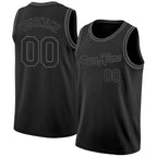 Custom Black Steel Gray Authentic Basketball Jersey