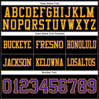 Custom Black Purple-Gold Authentic Football Jersey