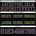Custom Black Purple-Neon Green Authentic Football Jersey