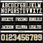 Custom Black Vegas Gold-White Authentic Football Jersey