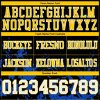 Custom Black White Thunder Blue-Yellow 3D Pattern Splash Authentic Football Jersey