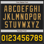 Custom Black Yellow-Old Gold Authentic Baseball Jersey