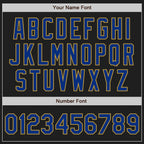 Custom Black Royal-Old Gold Authentic Baseball Jersey