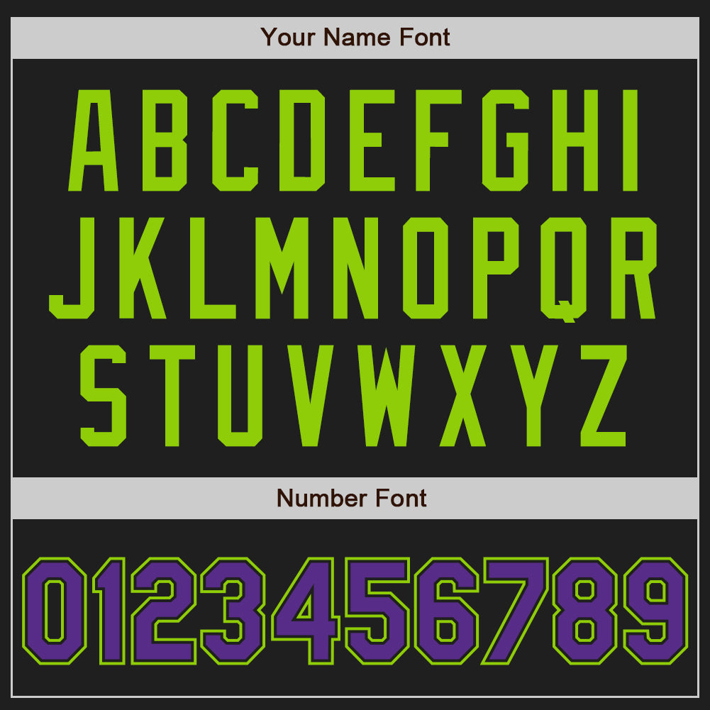 Custom Stitched Black Purple-Neon Green Baseball Pullover Sweatshirt Hoodie