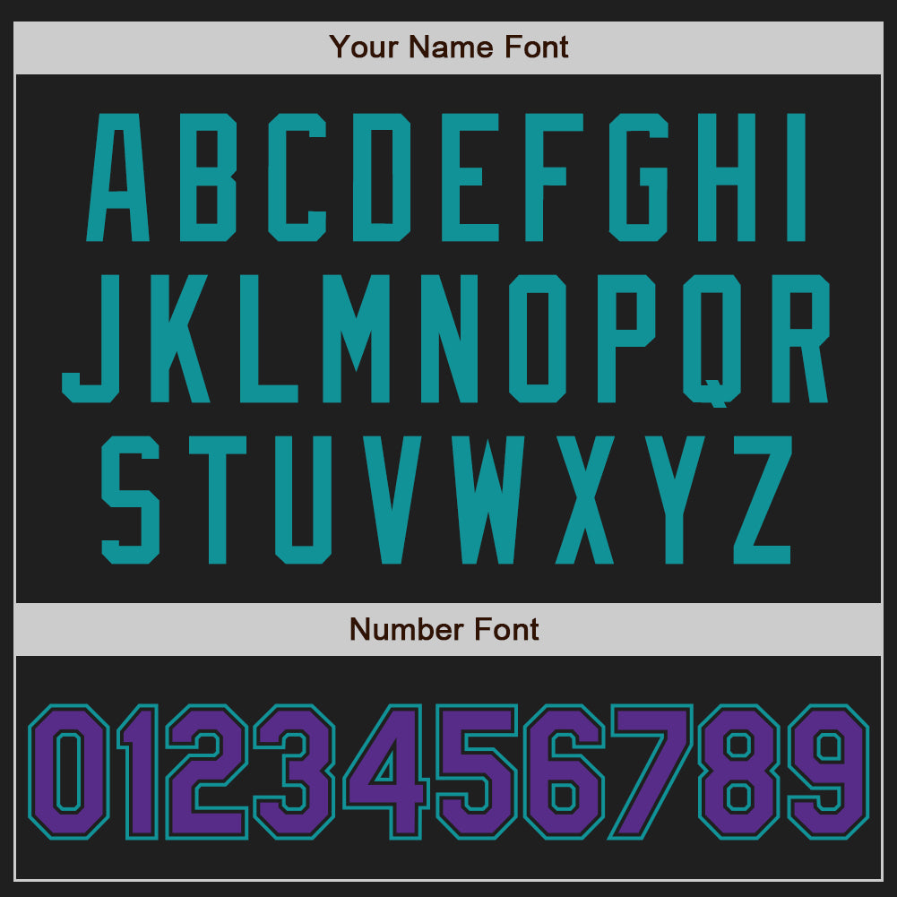 Custom Stitched Black Purple-Teal Baseball Pullover Sweatshirt Hoodie