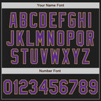 Custom Stitched Black Purple-Old Gold Baseball Pullover Sweatshirt Hoodie