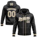 Custom Stitched Black Vegas Gold-White Baseball Pullover Sweatshirt Hoodie