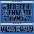 Custom Blue Black-Gray Authentic Throwback Baseball Jersey