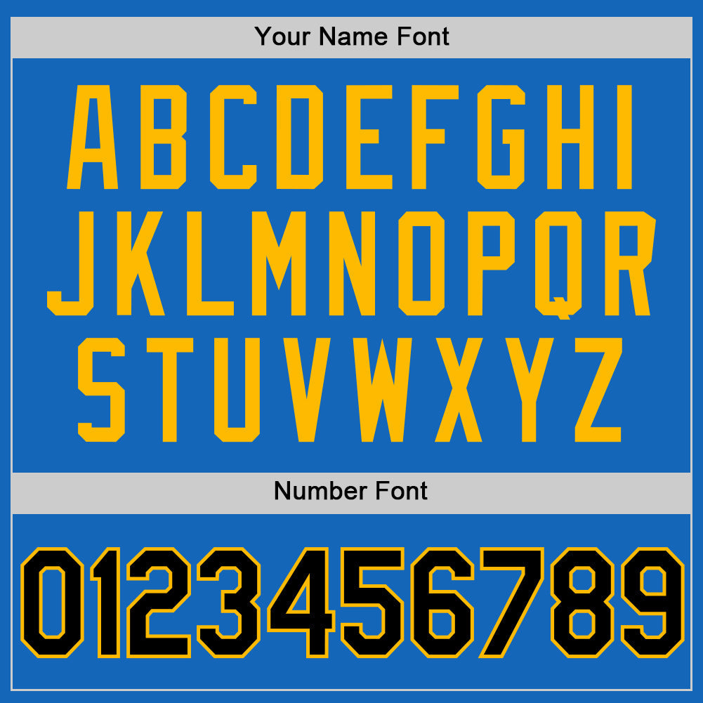 Custom Blue Black-Gold Authentic Throwback Basketball Jersey