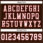 Custom Brown White-Red Mesh Authentic Football Jersey