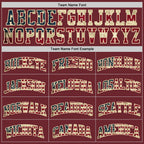 Custom Burgundy Vintage USA Flag-Cream Authentic Basketball Jersey