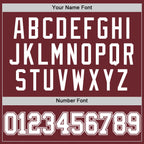 Custom Burgundy White Authentic Basketball Jersey